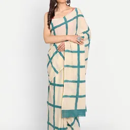 KALINI Checked Pure Cotton Saree-picture-29