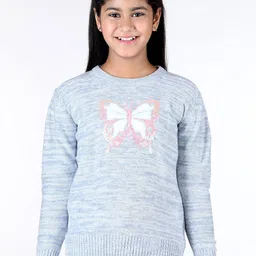 Wingsfield Girls Acrylic Pullover Sweaters With Embellished Detail-picture-16