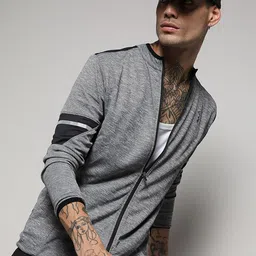 Campus Sutra Men Grey Windcheater Sporty Jacket-picture-18
