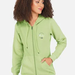 FABNEST Women Green Fleece Lightweight Outdoor Sporty Jacket-picture-28