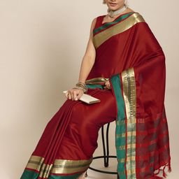 anouk rustic Anouk Zari Uppada Saree With Blouse Piece-picture-26