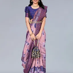 saretramall Woven Design Zari Banarasi Saree-picture-20