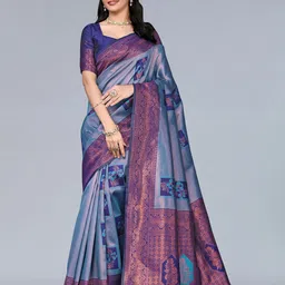 saretramall Woven Design Zari Banarasi Saree-picture-14