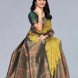 saretramall Woven Design Zari Banarasi Saree-picture-27