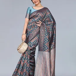 saretramall Woven Design Zari Banarasi Saree-picture-24