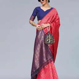 saretramall Woven Design Zari Banarasi Saree-picture-25