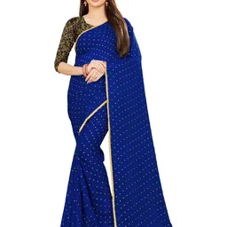 Rhey Embellished Beads & Stons Chiffon Zari Banarasi Saree-picture-33
