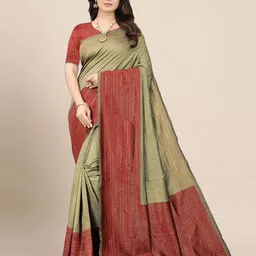 Aldwych Woven Design Zari Banarasi Saree-picture-22