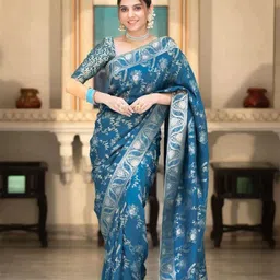 PHEASANT Woven Design Zari  Banarasi Saree-image-74