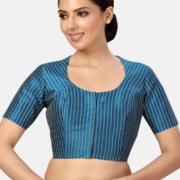 Studio Shringaar Striped Silk Saree Blouse-picture-32