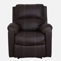 recliners india Spino Leatherette 1 Seater Manual Recliner In Brown Colour image 4
