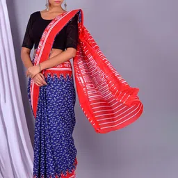 JAIPURI PRINT Pure Cotton Block Print Saree-picture-26