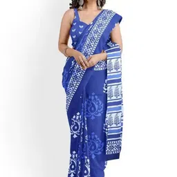 TROPWEAR Paisley Printed Pure Cotton Saree-picture-33
