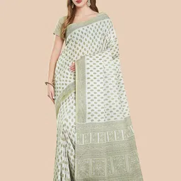 Rani Saahiba Ethnic Motifs Printed Pure Cotton Saree-picture-24
