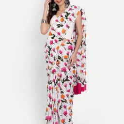 Sanganeri Print Floral Pure Cotton Block Printed Bagru Saree-picture-27