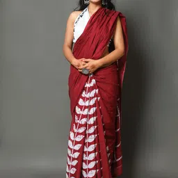 Sanganeri Print Floral Pure Cotton Block Printed Saree-picture-14