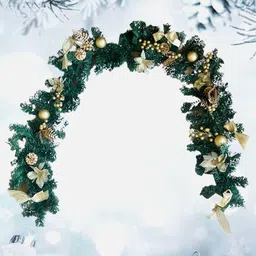 Little Surprise Box LLP Green & Gold-Coloured Xmas Garland Christmas Decor-image-46