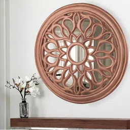 VAS collection home Self Design Wooden Wall Mirror-picture-7