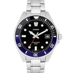 CASIO Men Textured Dial Reset Time Analogue Calendar Watch A2196-picture-12