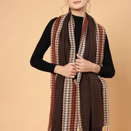 Mafadeny Geometric Woven Design Stole With Tasselled Border-picture-47