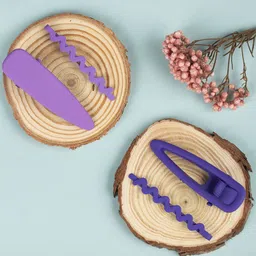 Arendelle Girls Purple & Blue Set of 4 Hair Accessory Set-image-23