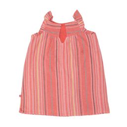 Nino Bambino Girls Multicoloured Striped Organic Cotton Sustainable A-Line Dress-picture-19