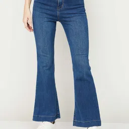 Xpose Women Comfort Flared High-Rise Clean Look Stretchable Jeans-image-73