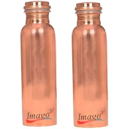 IMAGO 2 Pieces Copper Solid Water Bottle 1 L-picture-24