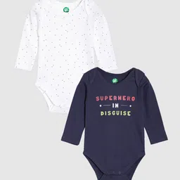YK Organic Infant Boys Pack of 2 Organic Cotton Rompers-picture-34