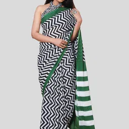 KALINI Geometric Printed Pure Cotton Saree-picture-11