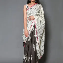 KALINI Printed Pure Cotton Saree-image-86