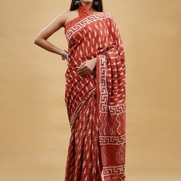 KALINI Ethnic Motifs Printed Pure Cotton Saree-picture-11