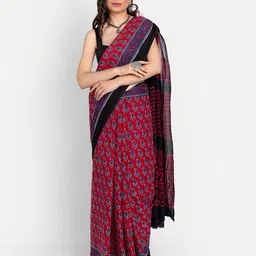 KALINI Ethnic Motifs Printed Pure Cotton Saree-picture-18