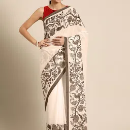 BUTA BUTI Floral Pure Cotton Saree-picture-32