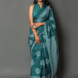 BUTA BUTI Floral Printed Pure Cotton Saree-picture-38