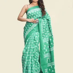 BUTA BUTI Ethnic Motifs Printed Pure Cotton Saree-picture-28