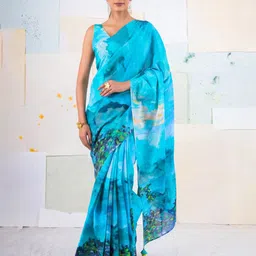 BUTA BUTI Floral Pure Cotton Saree-picture-11
