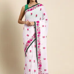 BUTA BUTI Floral Pure Cotton Saree-picture-27