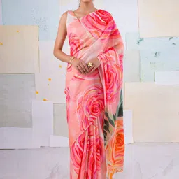 BUTA BUTI Floral Pure Cotton Saree-picture-23