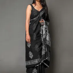BUTA BUTI Floral Pure Cotton Saree-picture-35