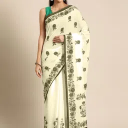 BUTA BUTI Floral Pure Cotton Saree-picture-27