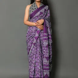 BUTA BUTI Ethnic Motifs Printed Pure Cotton Saree-picture-37
