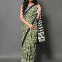 BUTA BUTI Ethnic Motifs Pure Cotton Saree-picture-36