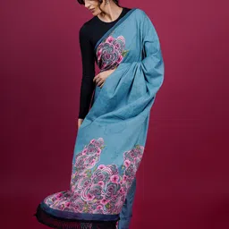 BUTA BUTI Floral Printed Pure Cotton Saree-picture-16