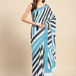 BUTA BUTI Geometric Printed Pure Cotton Saree-picture-17