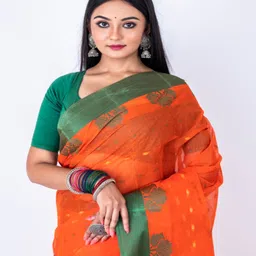 Morchari Ethnic Motifs Woven Design Pure Cotton Saree-picture-11