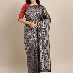 Mitera Woven Design Zari  Banarasi Saree-picture-37