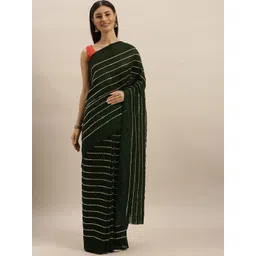 Mitera Embroidered Striped Saree-picture-41