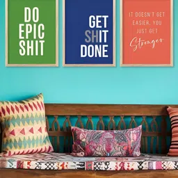 Kotart Brown, Green & Blue 3 Pieces Wooden Wall Arts-picture-27