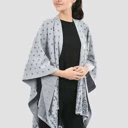 American Eye Self Design Open Front Acrylic Shrug image 3